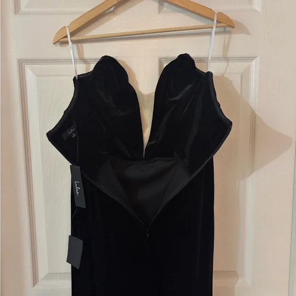 🖤✨ NWT Lulus “My Dream Come True” Black Velvet Strapless Maxi Dress ✨🖤 - Picture 13 of 13